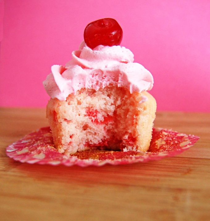 Cherry Chip Cupcakes | Culinary Cool