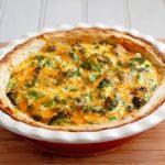 Broccoli and Cheddar Quiche with Mashed Potato Crust