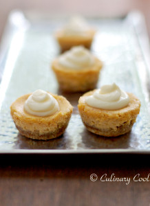 Mini Pumpkin Cheesecakes with Almond Crust