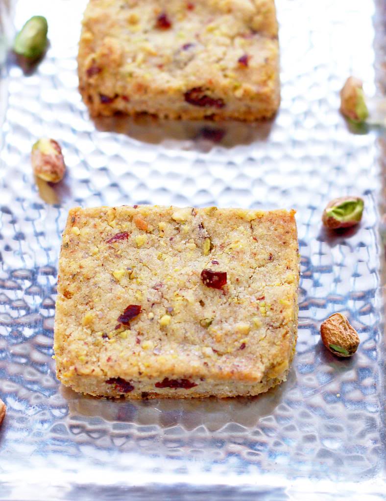 Pistachio, Cranberry and Cardamom Shortbread | Culinary Cool