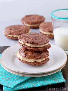 Brownie Cookies with Peanut Butter Frosting | Culinary Cool