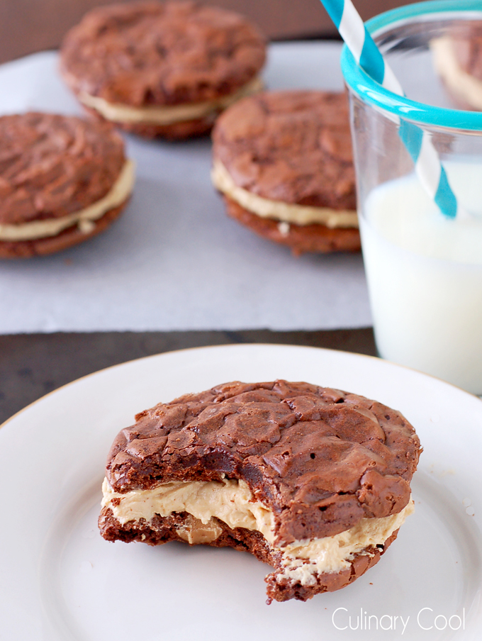 Brownie Cookies with Peanut Butter Frosting | Culinary Cool