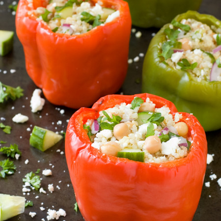 Greek Quinoa Stuffed Peppers