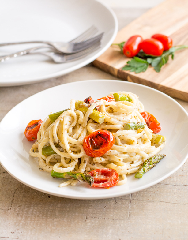 Creamy Pesto Pasta with Asparagus Culinary Cool