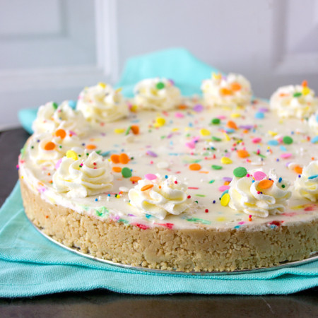 No Bake Funfetti Cheesecake