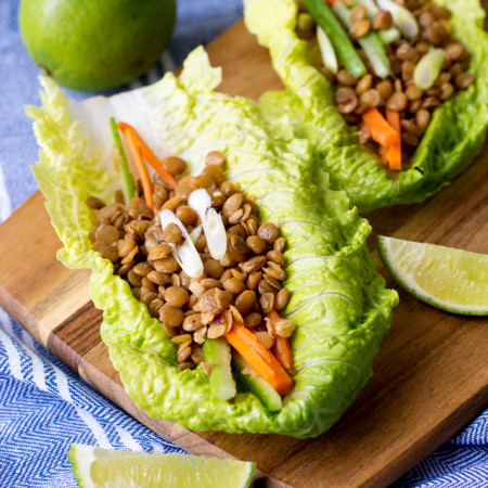 Lentil Larb Moo Lettuce Wraps | Culinary Cool