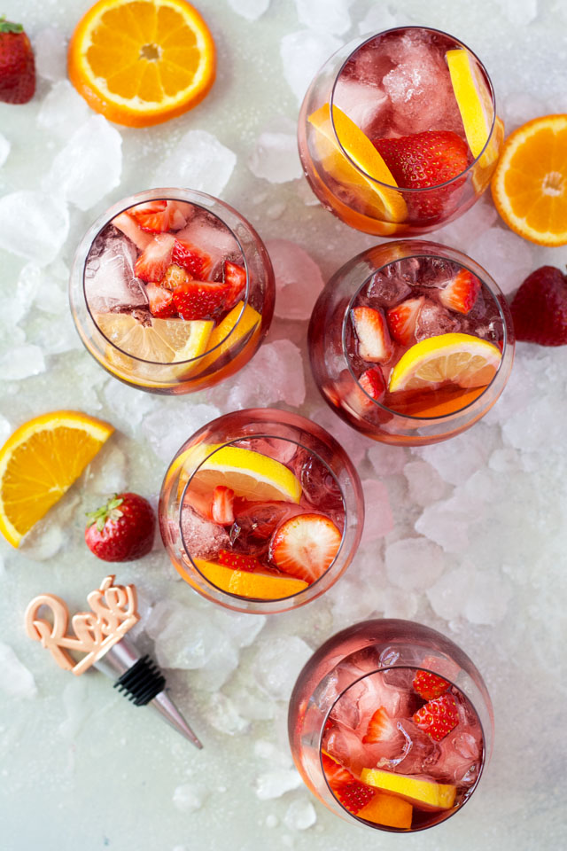 Strawberry Rosé Sangria | Culinary Cool www.culinary-cool.com