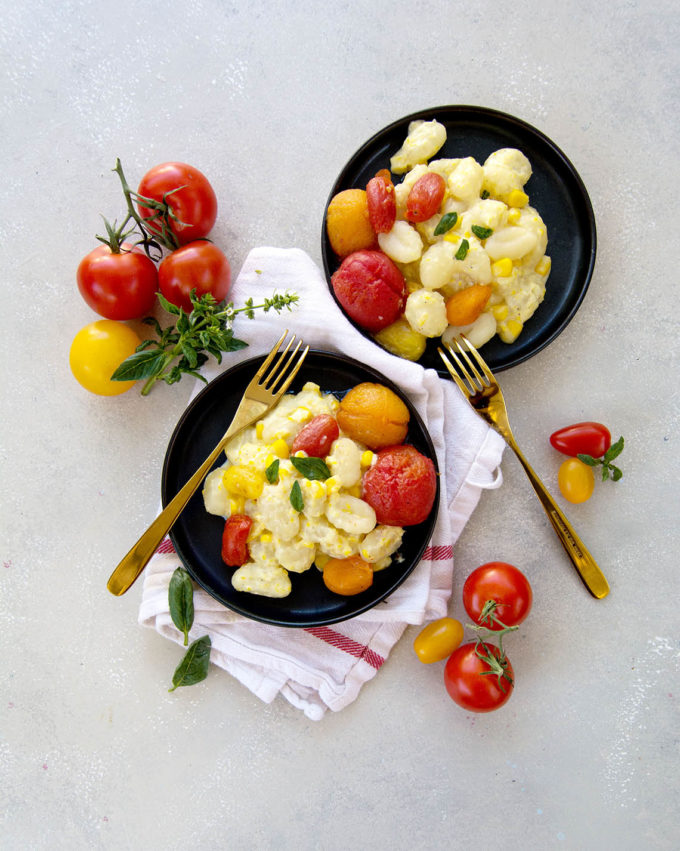 Sweet Corn and Roasted Tomato Gnocchi | Culinary Cool www.culinary-cool.com