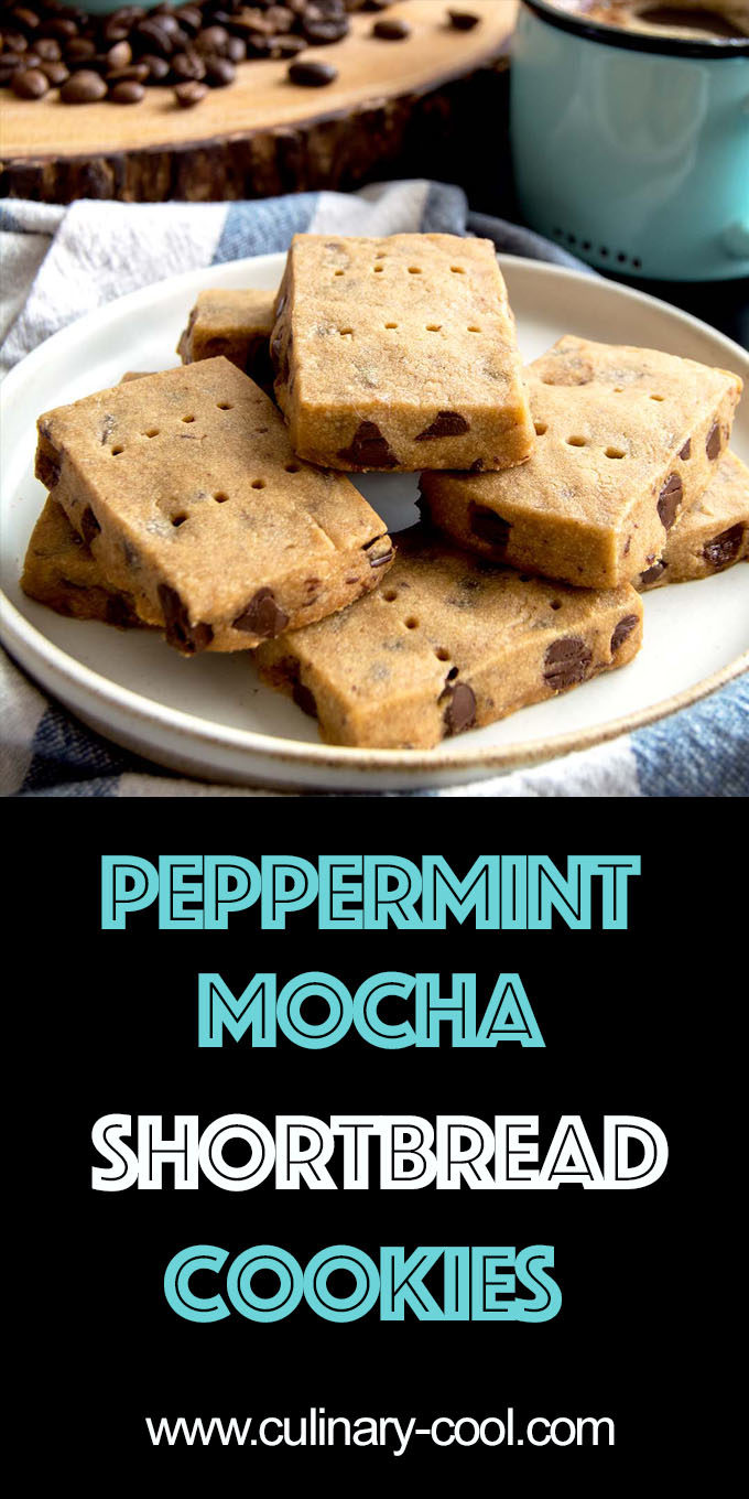 Peppermint Mocha Shortbread Cookies | www.culinary-cool.com
