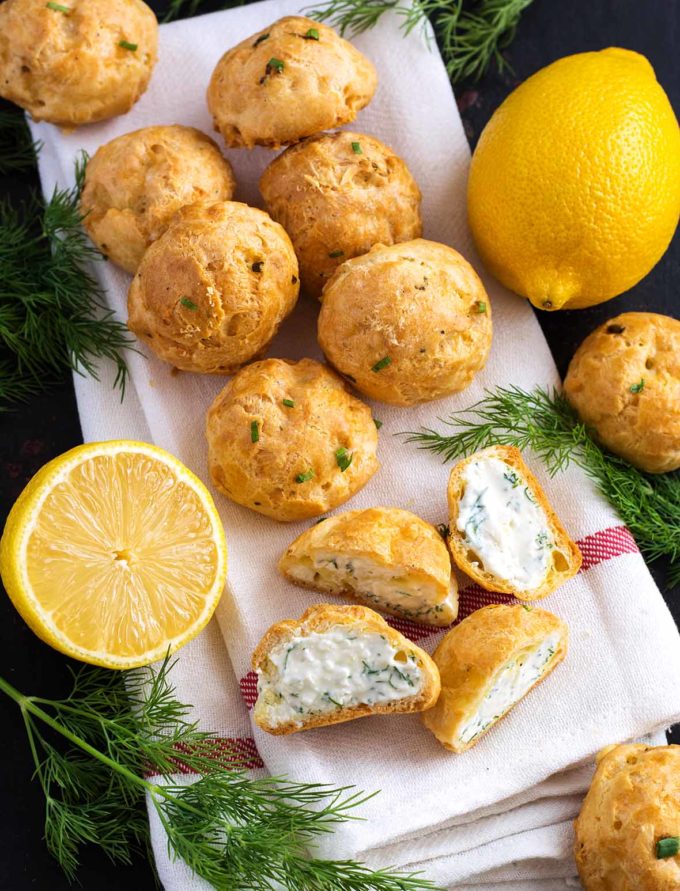 Feta and Dill Gougères | Culinary Cool www.culinary-cool.com