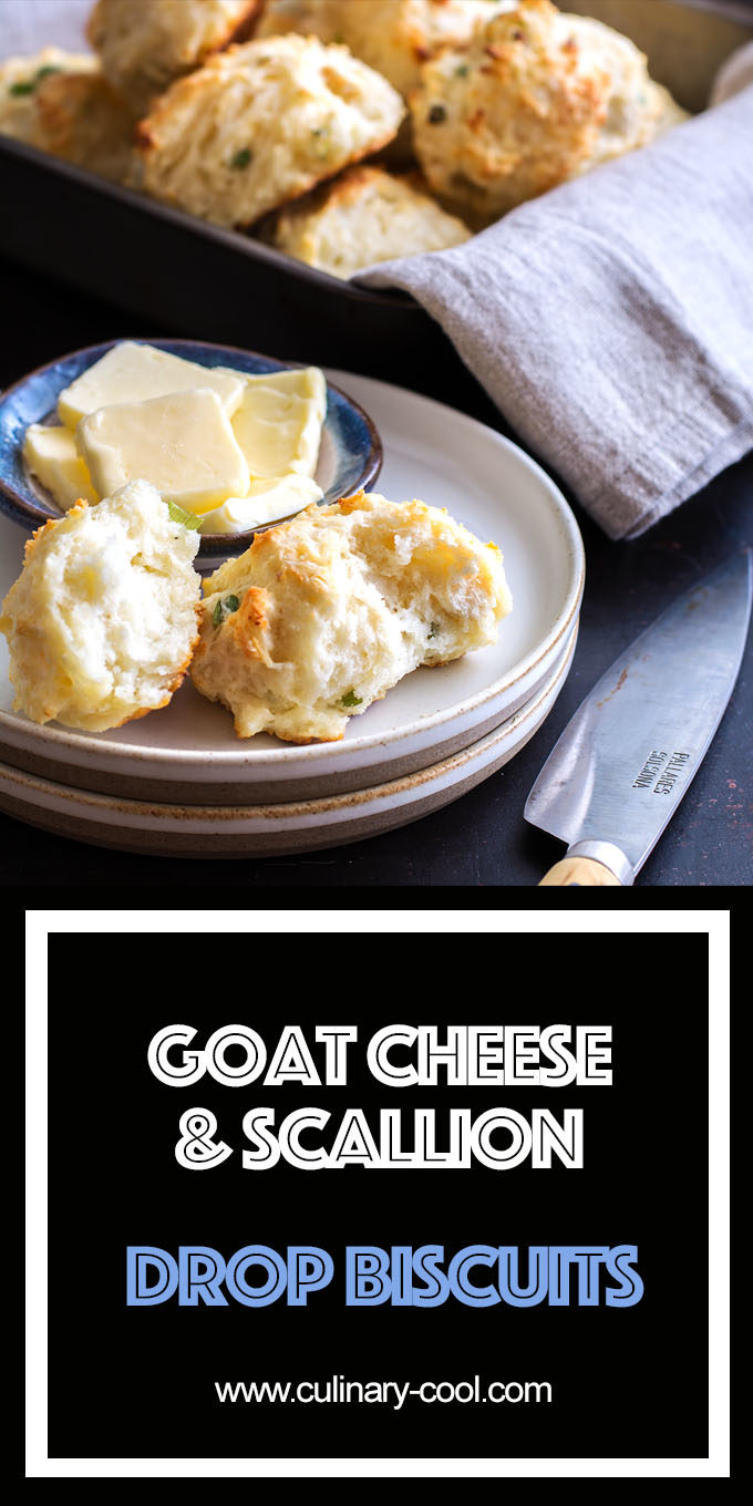 Goat Cheese and Scallion Drop Biscuits | Culinary Cool