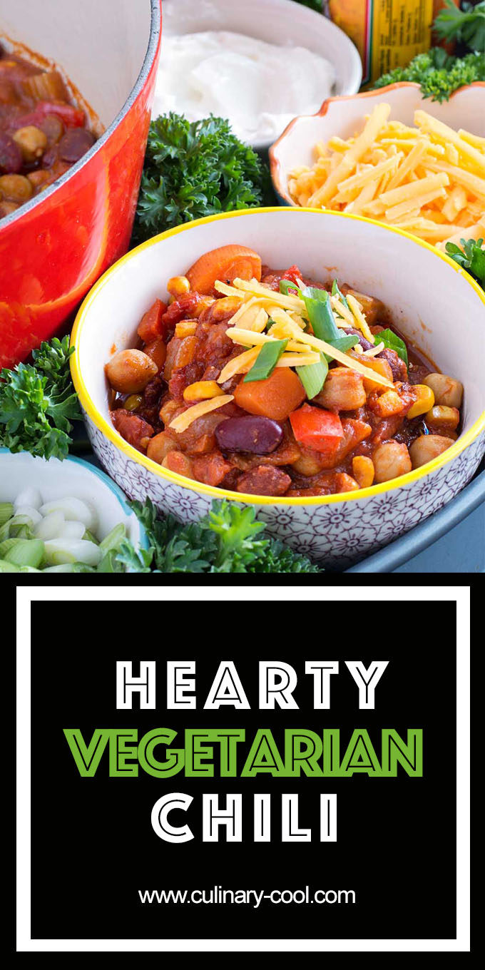 Hearty Vegetarian Chili | Culinary Cool www.culinary-cool.com