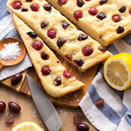 Grape and Olive Focaccia | Culinary Cool www.culinary-cool.com