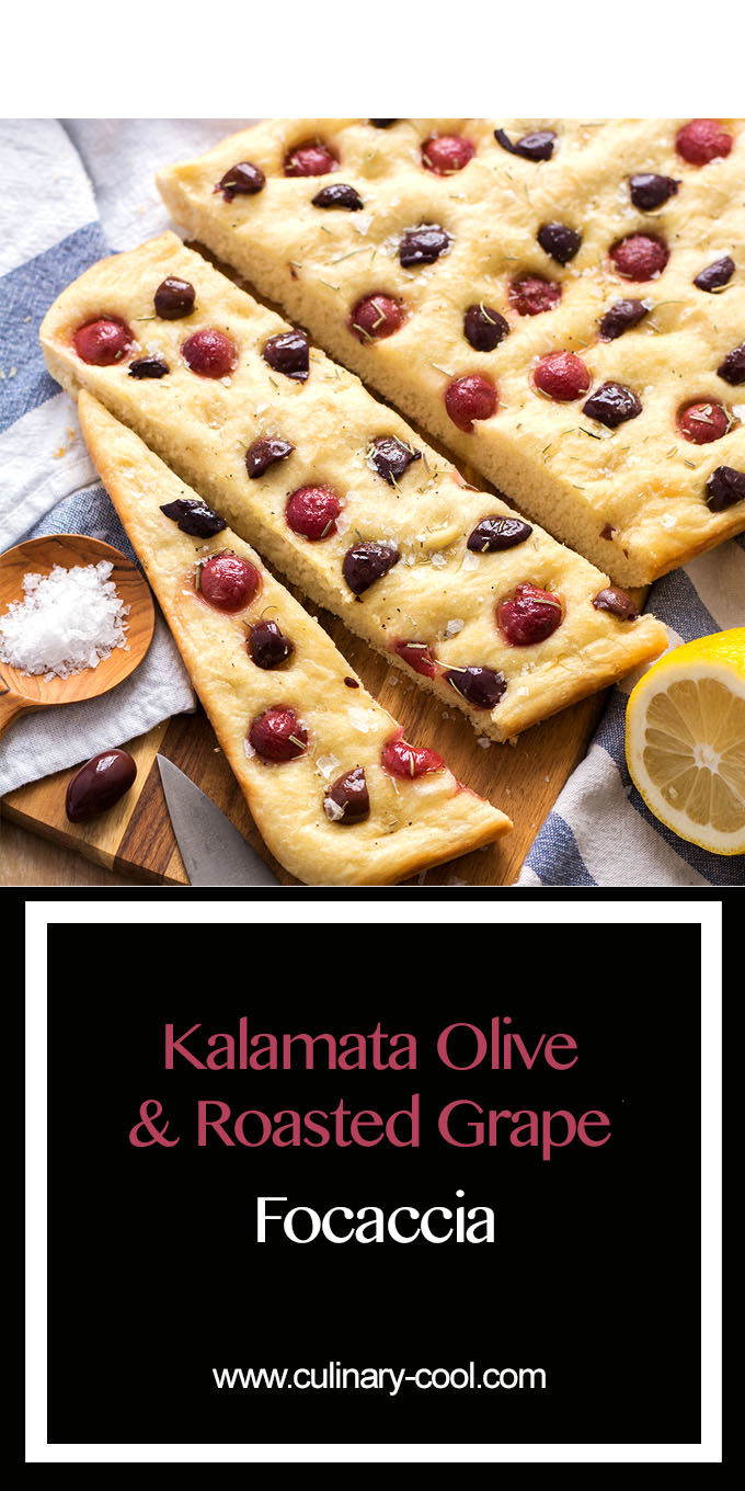 Grape and Olive Focaccia | Culinary Cool www.culinary-cool.com