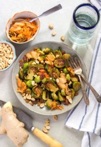 Roasted Brussels Sprouts with Kimchi and Bacon | Culinary Cool www.culinary-cool.com