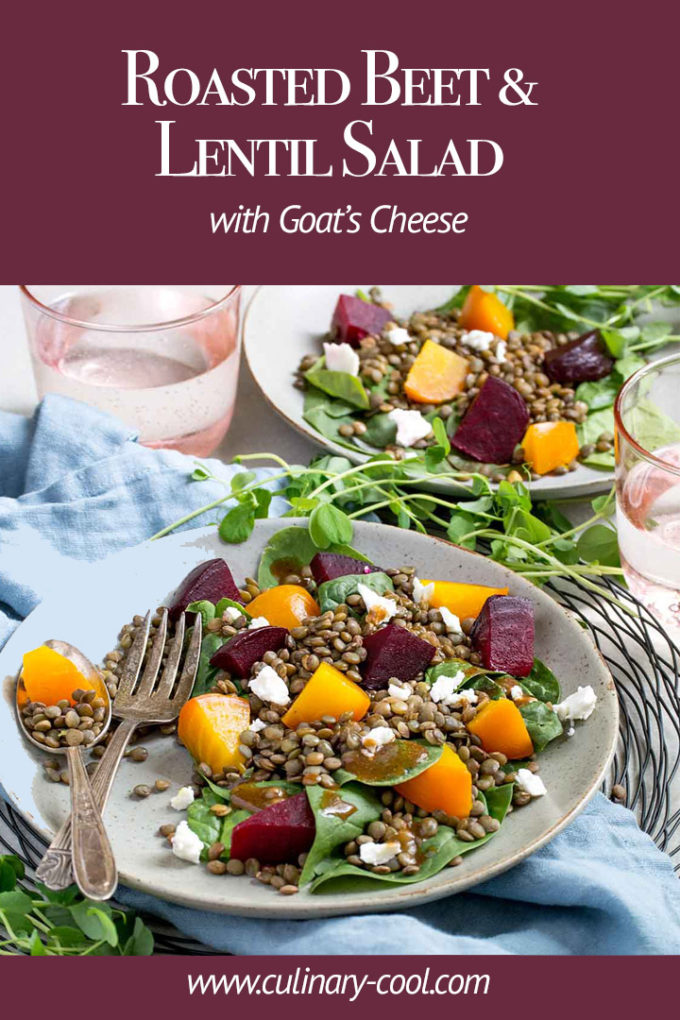 Roasted Beet and Lentil Salad with Goat's Cheese | Culinary Cool www.culinary-cool.com