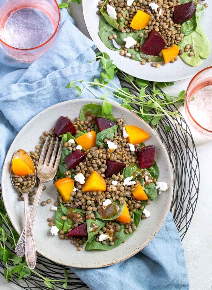 Roasted Beet and Lentil Salad with Goat's Cheese | Culinary Cool www.culinary-cool.com