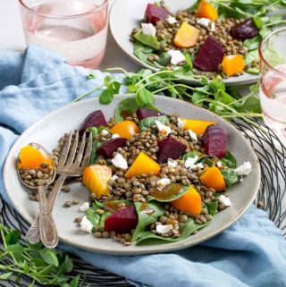 Roasted Beet and Lentil Salad with Goat's Cheese | Culinary Cool www.culinary-cool.com