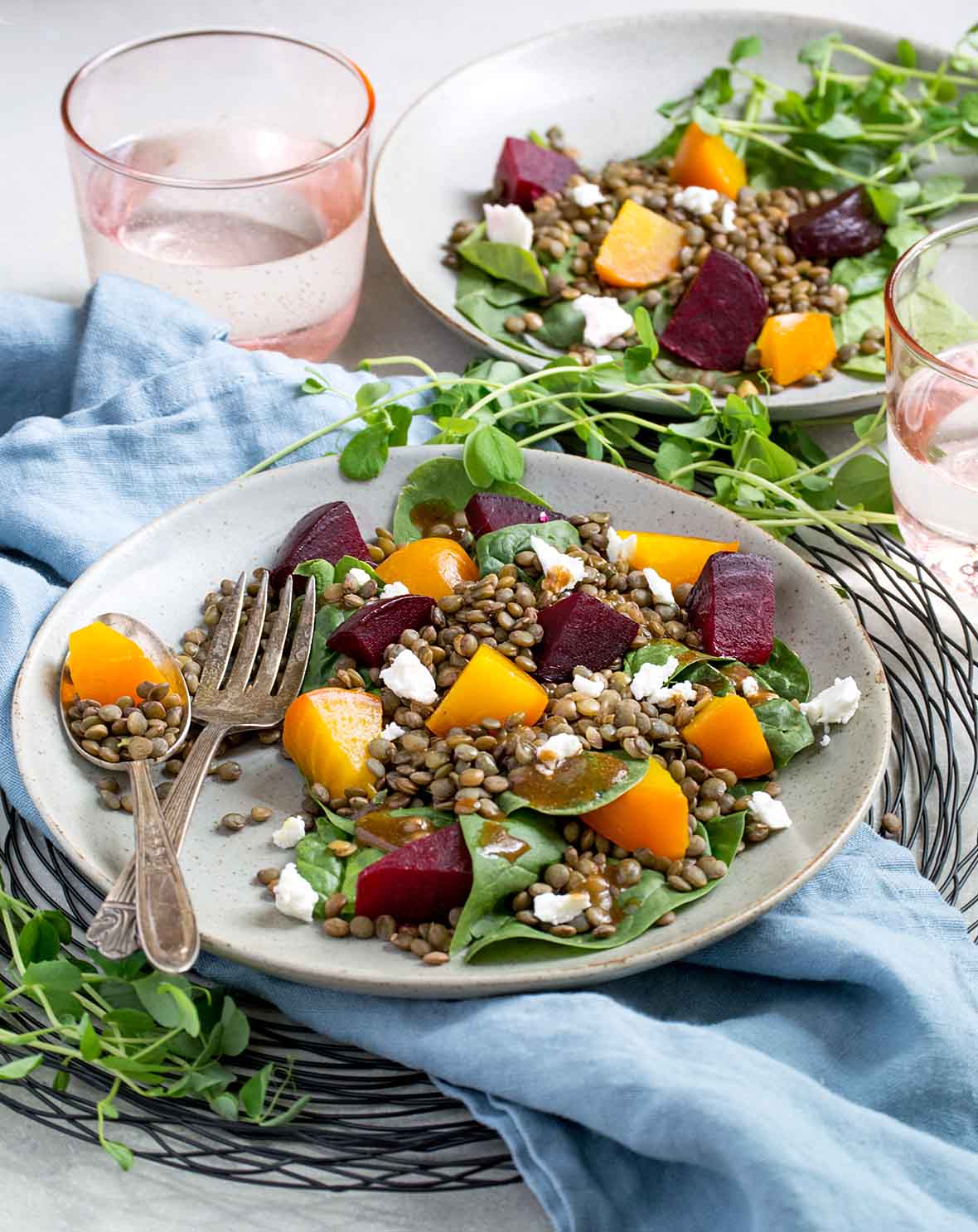 Roasted Beet and Lentil Salad with Goat's Cheese Culinary Cool