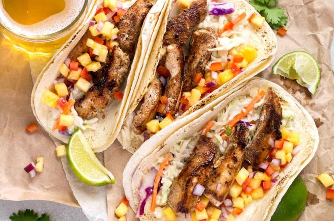 Caribbean Spiced Chicken Tacos with Pineapple Salsa | Culinary Cool www.culinary-cool.com