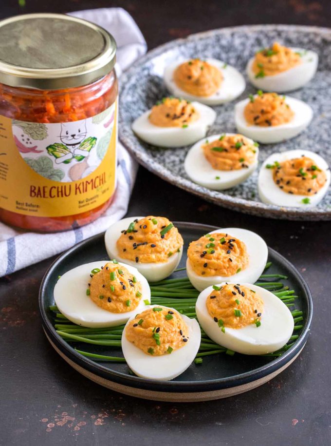 Kimchi Devilled Eggs | Culinary Cool www.culinary-cool.com