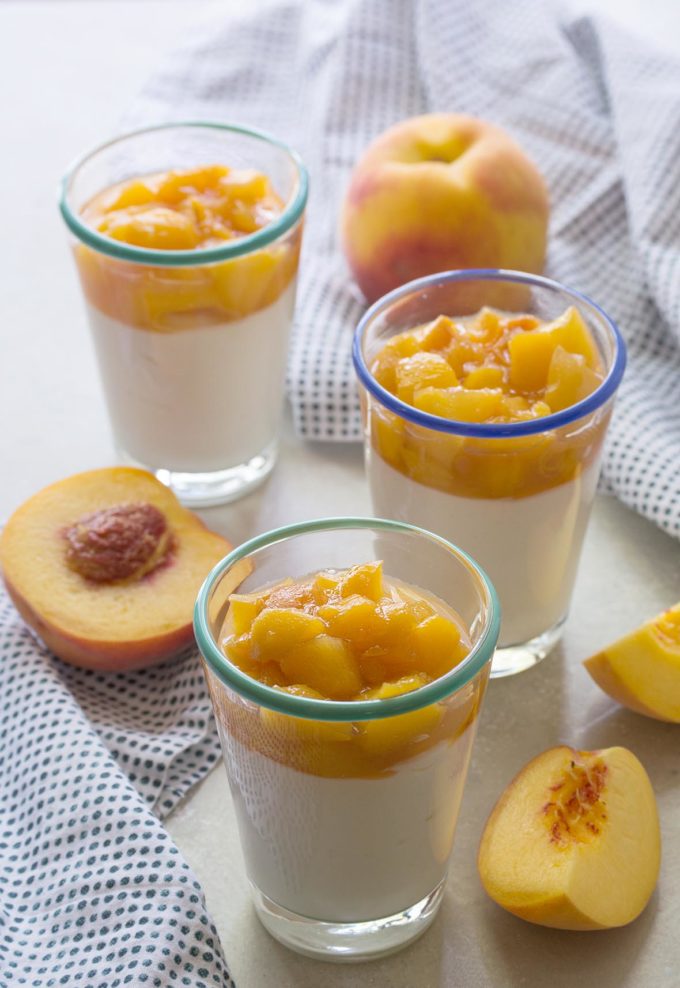 Yogurt Mousse with Sweet Summer Peaches - Culinary Cool