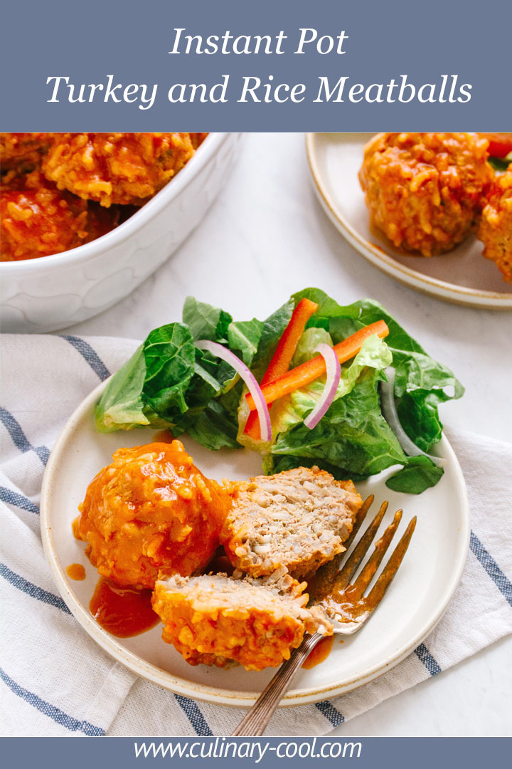 Instant Pot Turkey and Rice Meatballs | Culinary Cool www.culinary-cool.com #thinkturkey