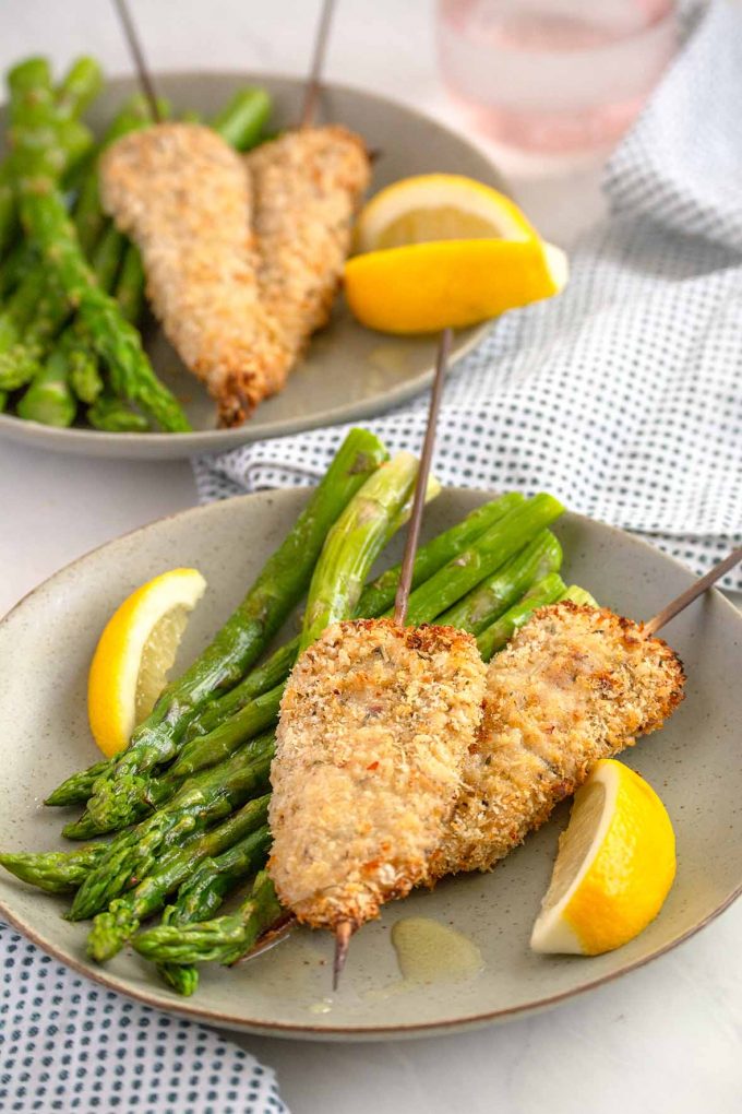 Turkey Spiedini with Lemon Sauce and Asparagus | Culinary Cool