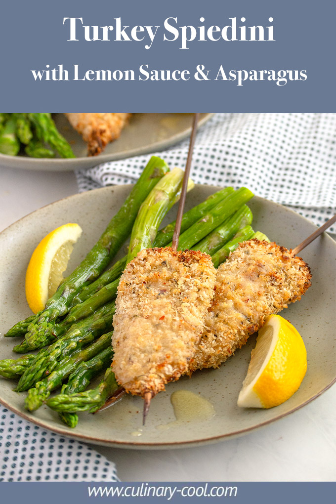 Turkey Spiedini with Lemon Sauce and Asparagus | Culinary Cool #thinkturkey