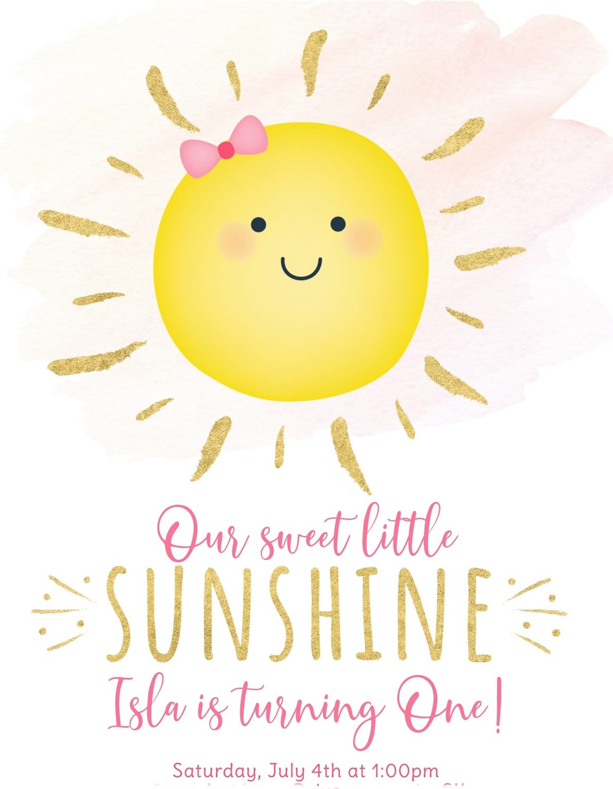 You Are My Sunshine First Birthday - Culinary Cool 